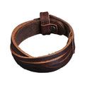 New Design Fashion Gift Handmade Punk Style Bangle Wristband Vintage Men's Leather Bracelets