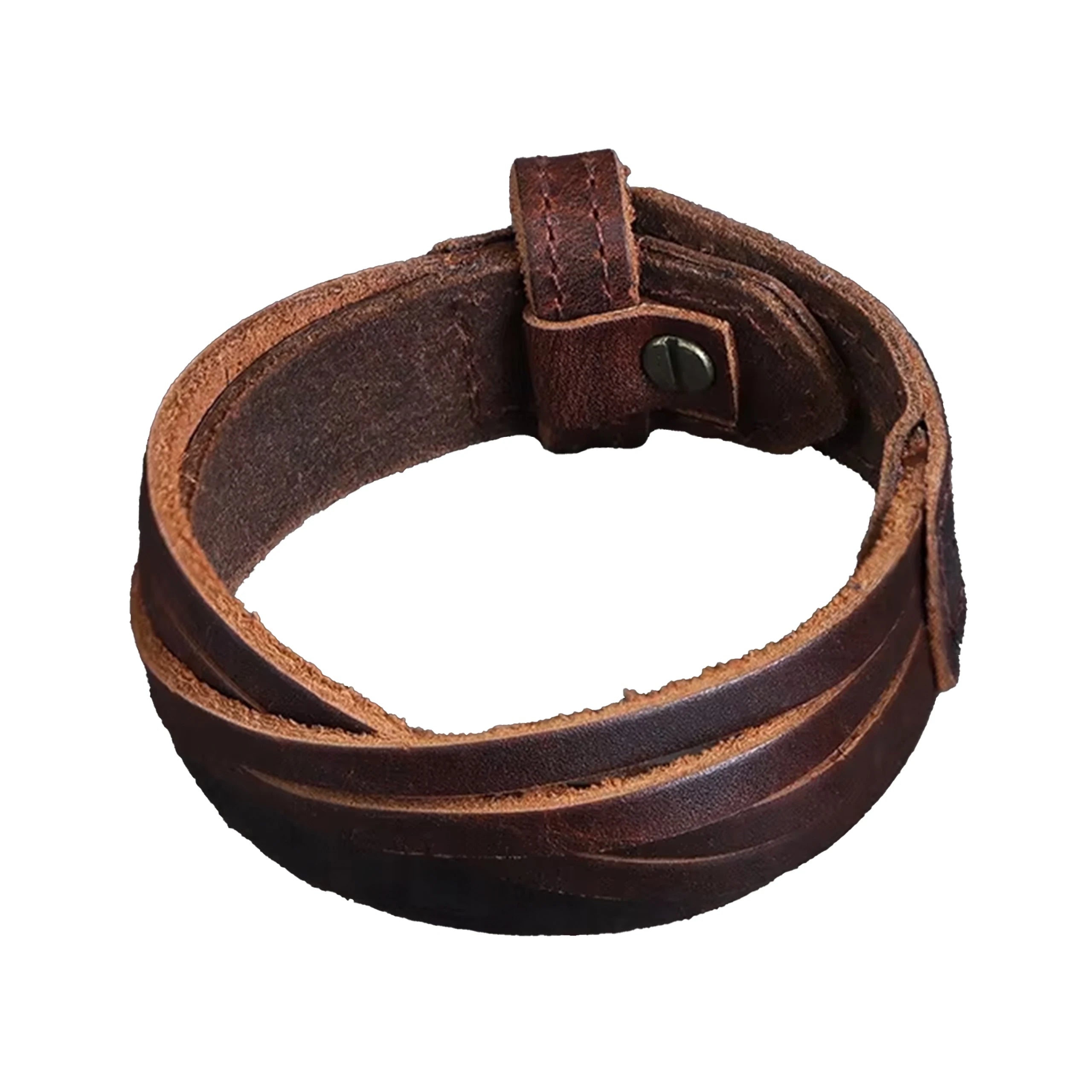 New Design Fashion Gift Handmade Punk Style Bangle Wristband Vintage Men's Leather Bracelets