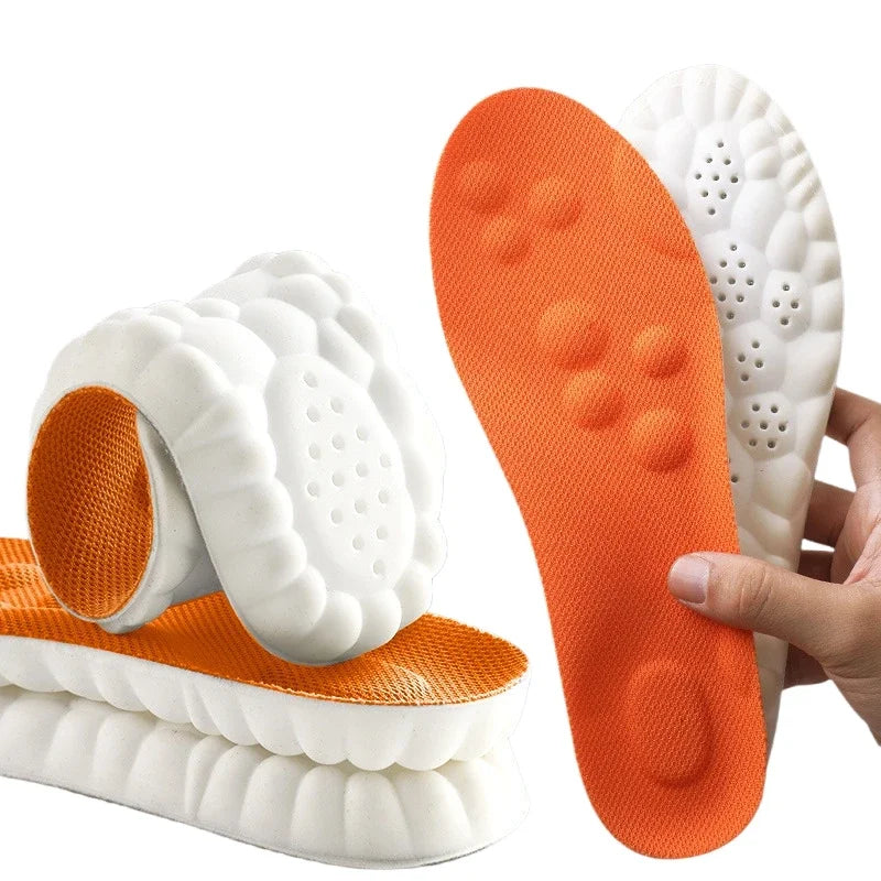Running Cushion Sports Insoles-Soft PU Breathable Shoe Inserts with Shock Absorption and Arch Support