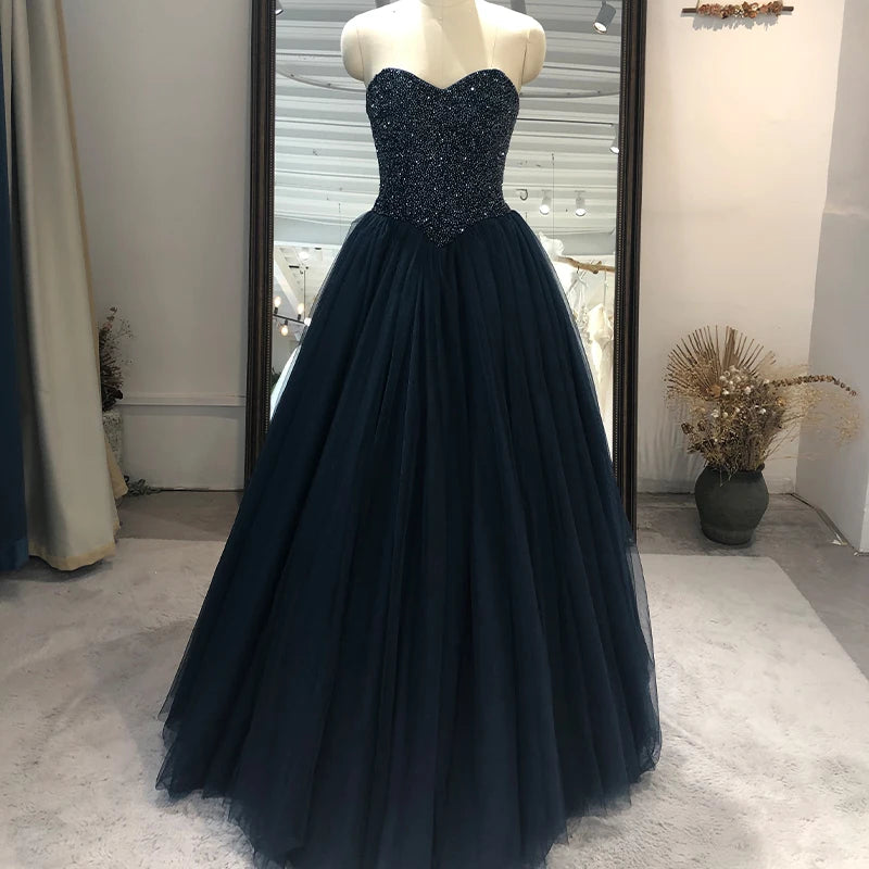 Jancember RL141 Black First-rate Sweetheart Sleeveless Ball Gown Organza Wedding Dress