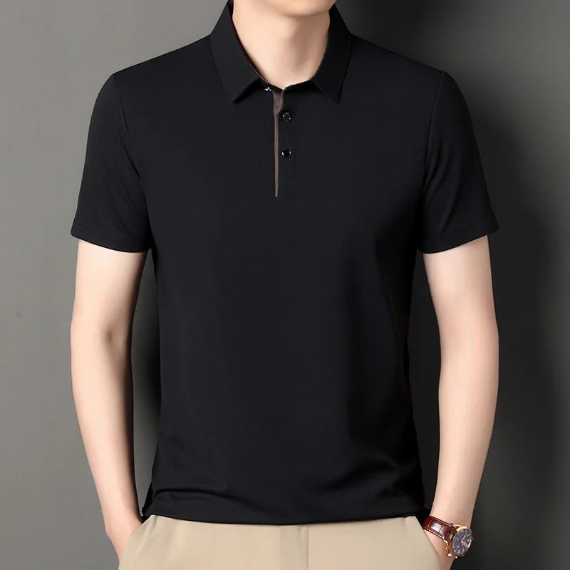 Bangladesh China Factory Price Custom Logo Embroidery Spring Autumn Casual Base Layer Cross-border Thin Short-sleeved Polo Shirt