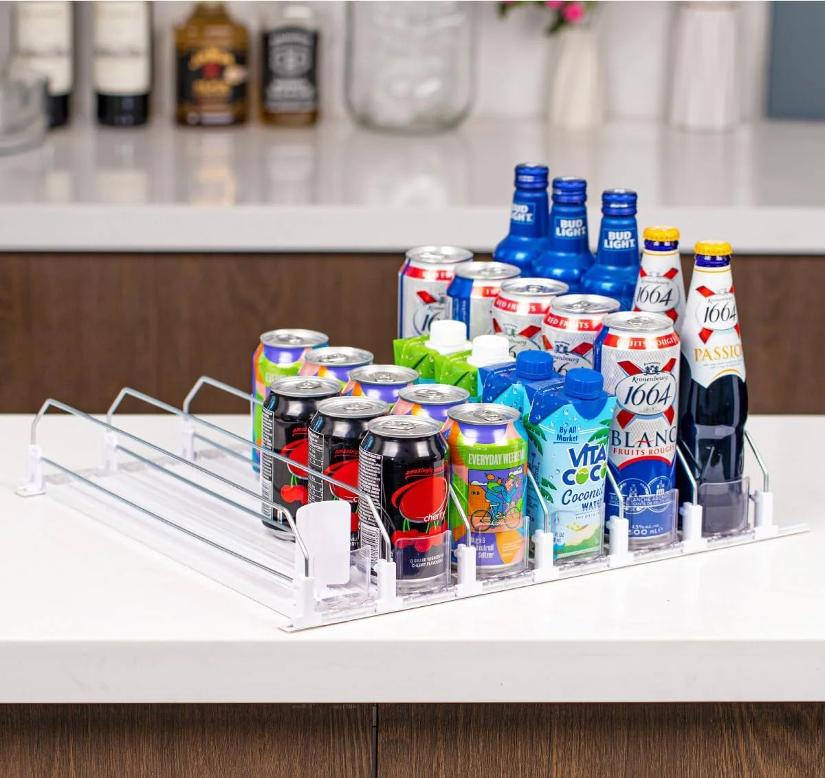 Hookei Automatic Beverage Pushing Display Dispenser Soda Can Organizer Drink Pusher Supermarket Rack