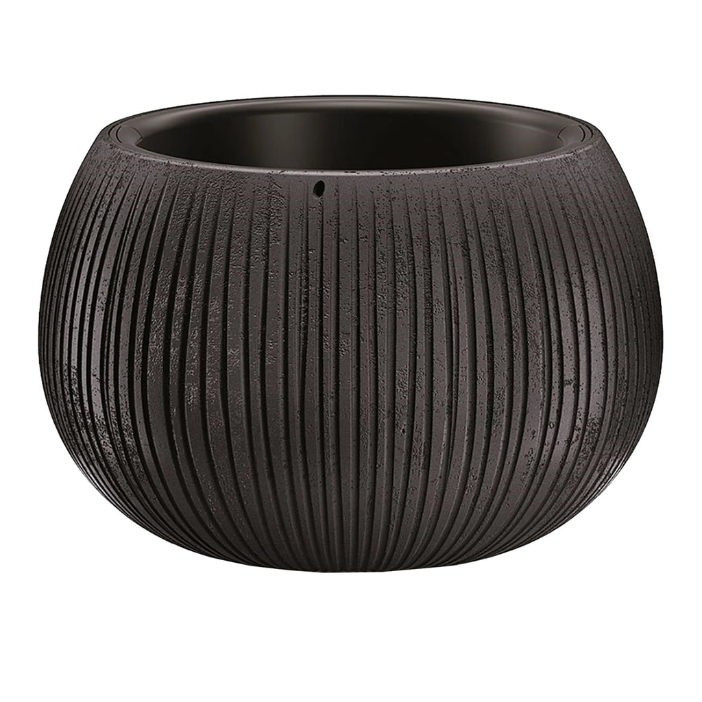 Prosperplast BETON BOWL made of plastic WITH reservoir in black cement color 13.6 (height) x 18 (width) x 18 (depth) cms