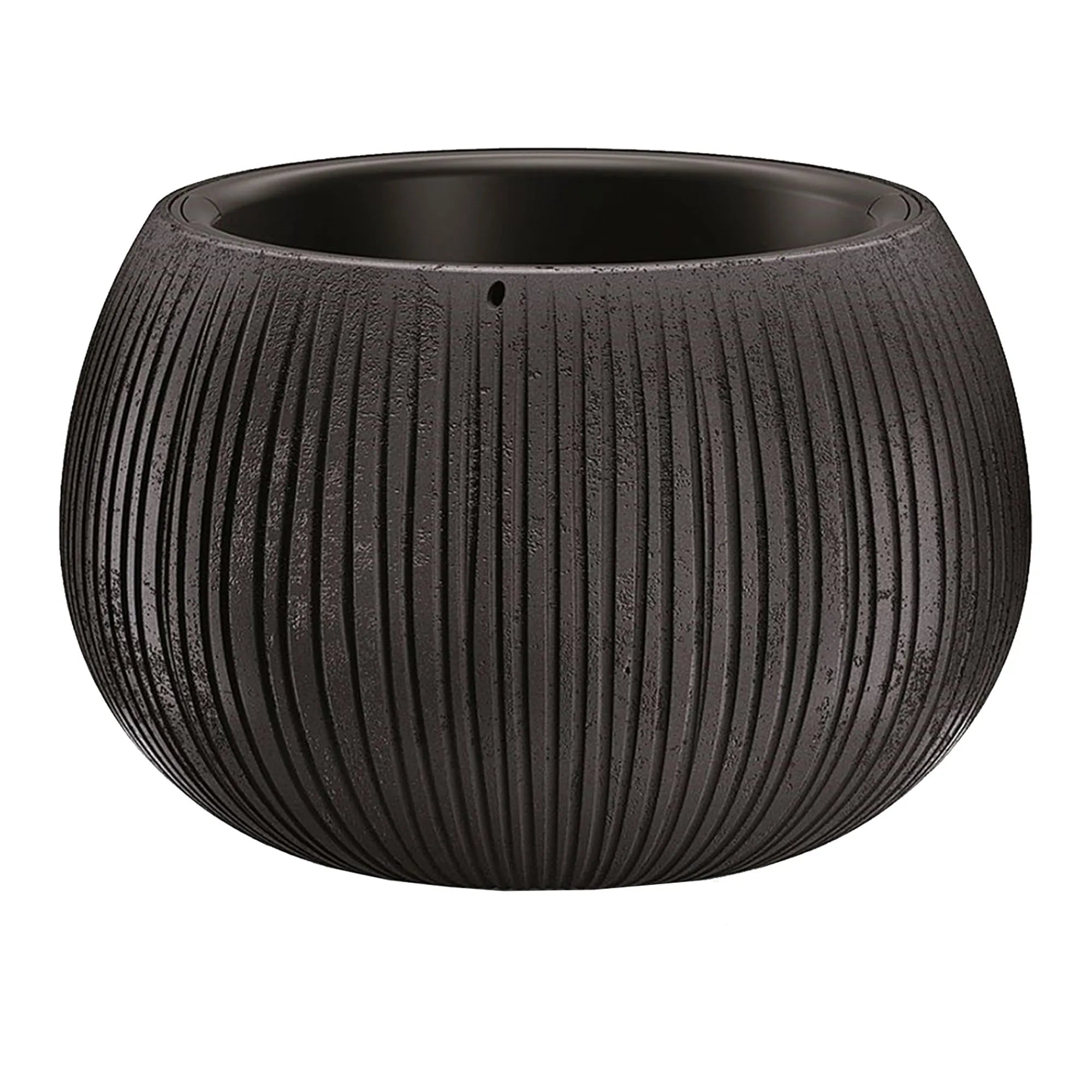 Prosperplast BETON BOWL made of plastic WITH reservoir in black cement color 13.6 (height) x 18 (width) x 18 (depth) cms