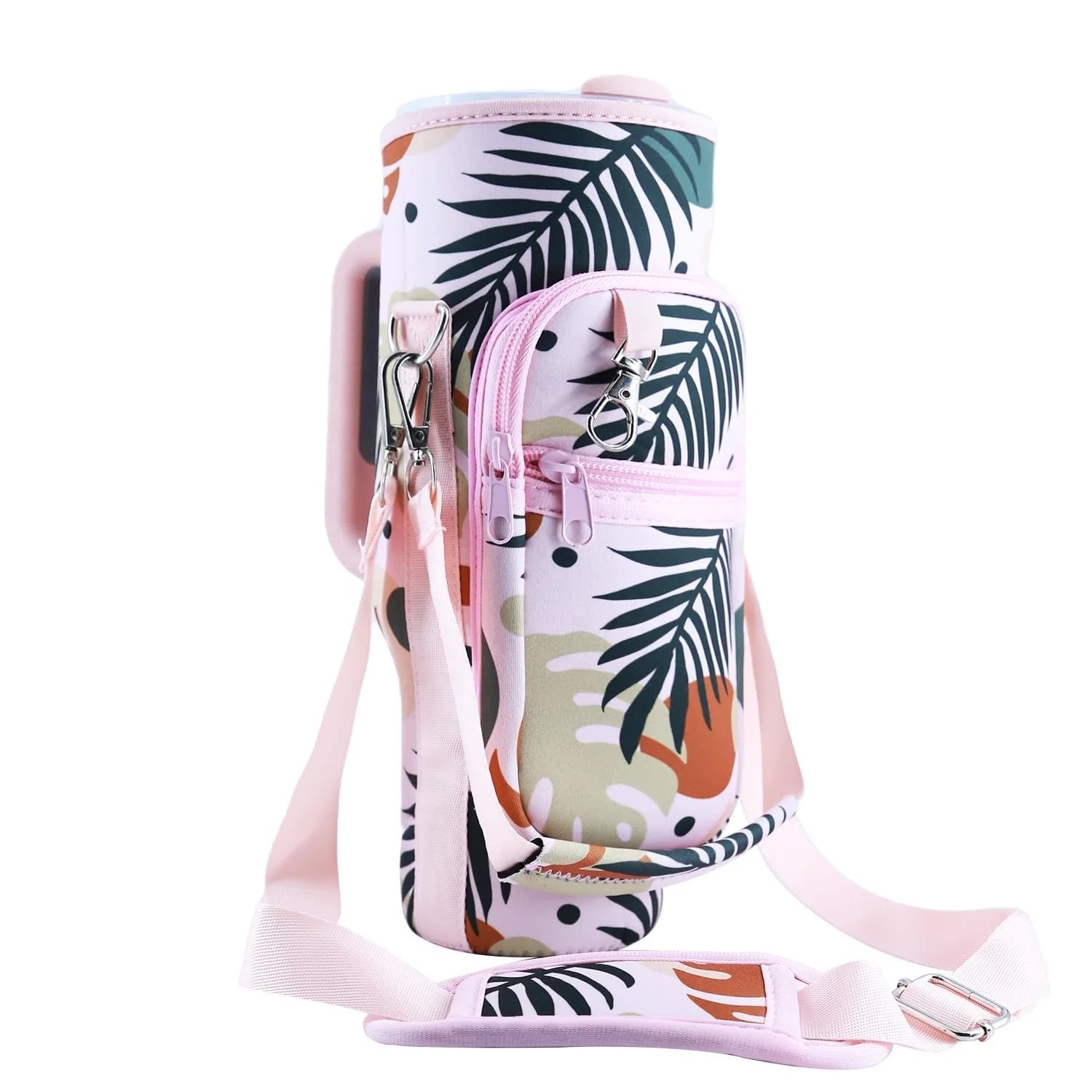 Water Bottle Carrier Holder Bag Water Cup Holder with Strap for Tumbler 40oz Cup Adjustable Shoulder Strap