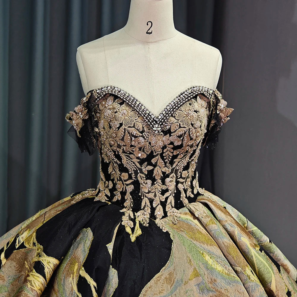 Jancember 6758 Gorgeous Golden Wholesale Quinceanera Evening Dresses for 15 Vestidos