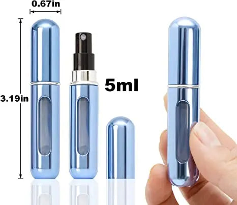 5ml Refillable Aluminum Perfume Atomizer Spray Bottle Empty Portable Cosmetic Metal Lipstick Compatible MegaBDM