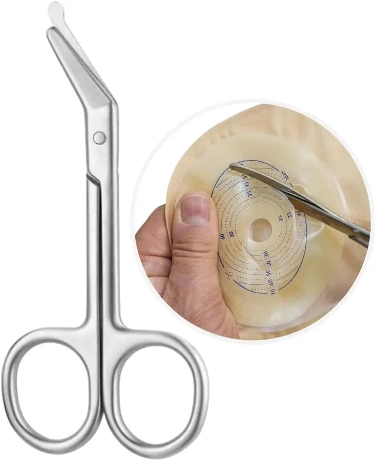 Ostomy Supplies Ostomy Scissors Stainless Steel Scissors for Doctors Nurses Veterinary Home Nursing 4.3 x 2.1 Inch.