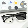 Wholesale Fashion Men Women Lens Colors Change Sun Glasses Square Frame Photochromic Anti Blue Light Glasses