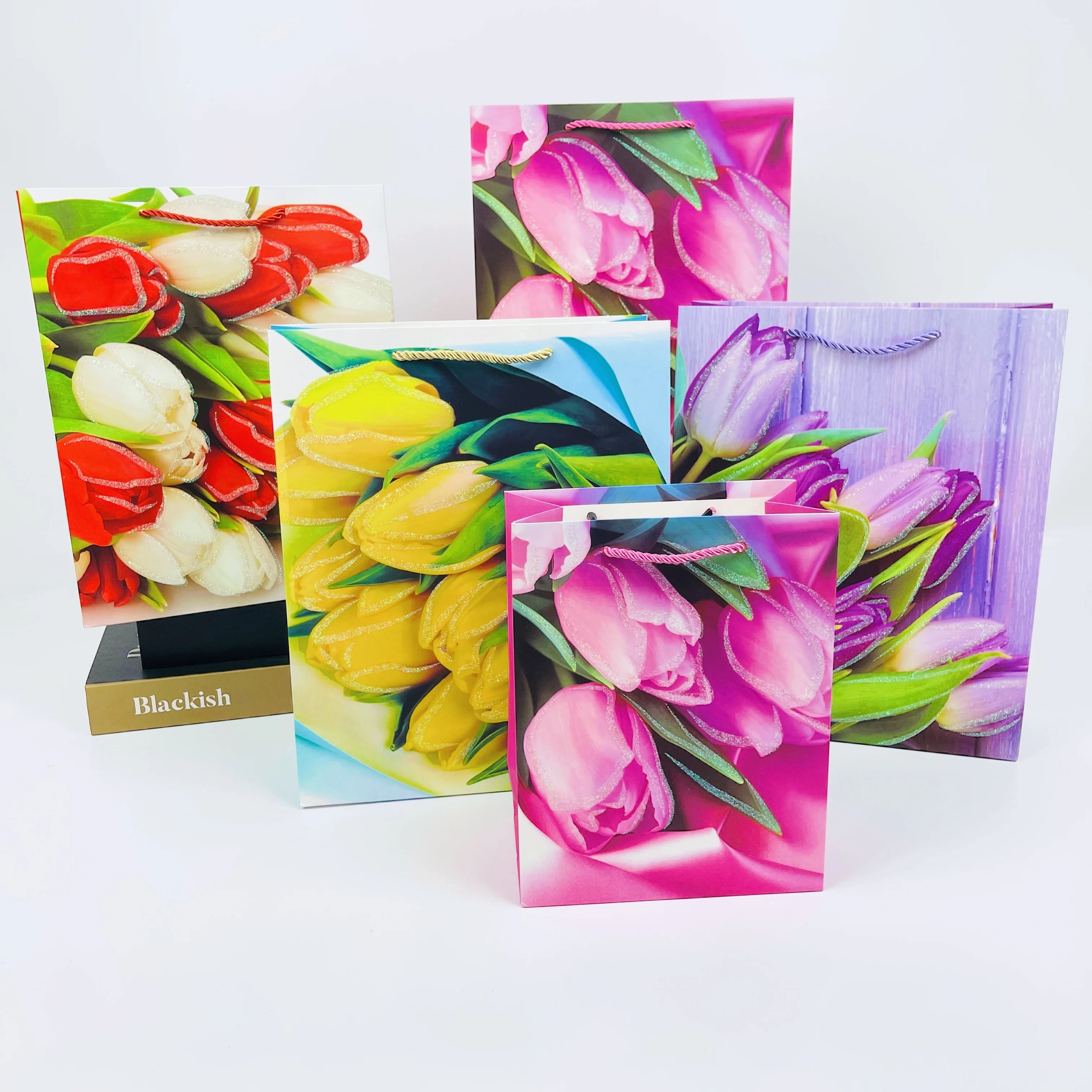 Large Size Luxury Floral Paper Bags Gifts Packaging Factory Customized Logo Versatile Premium Paper Gift Bag Shopping Paper Bag