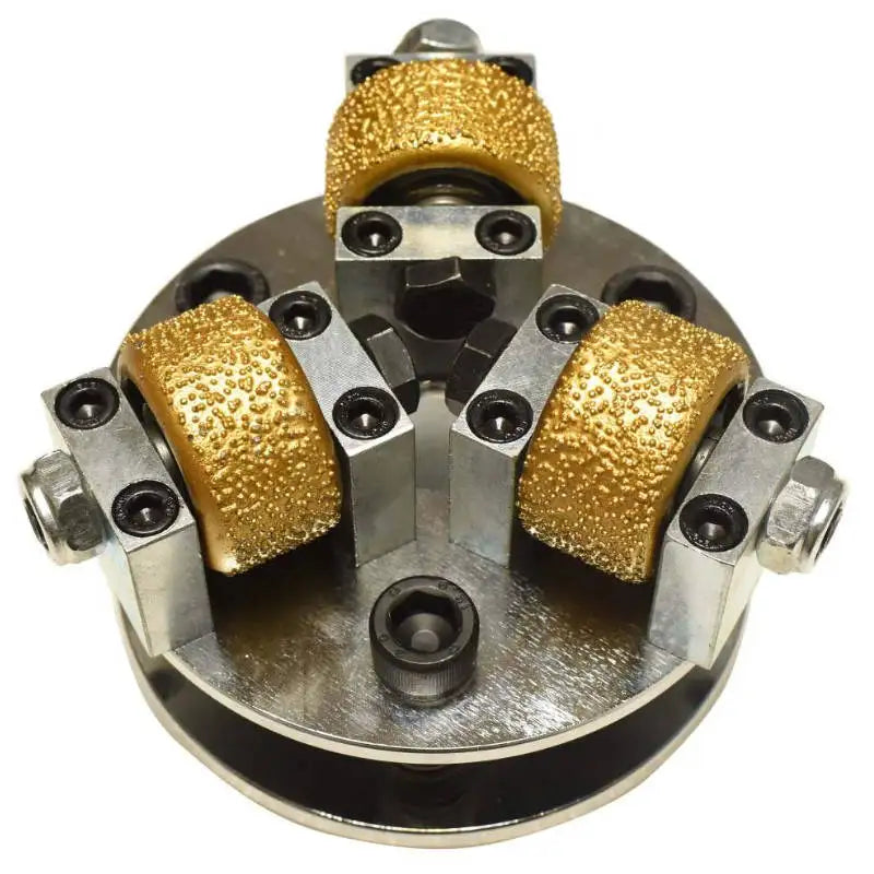 5" 125mm Brazed Diamond Bush Hammer Plate 35 Grit for Coating Removal Anti Slip Fine Finish Concrete Stone