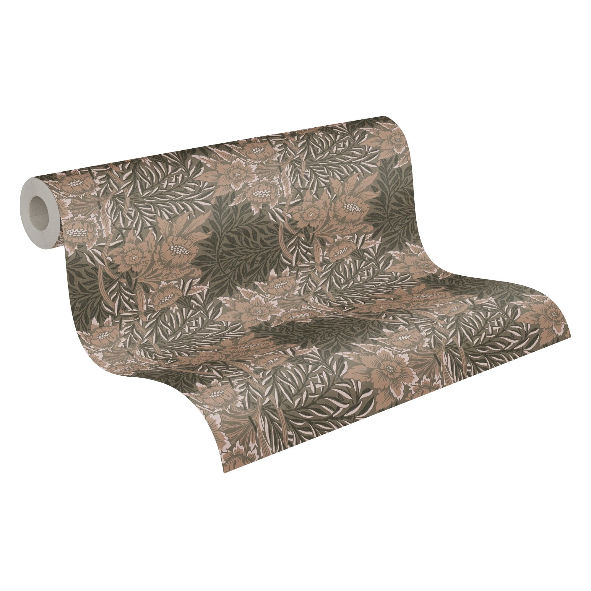 Made Germany Luxury Non Woven Contract Wallpaper Floral Wash-Resistant Modern Design Hotel Living Room Brown Beige Black