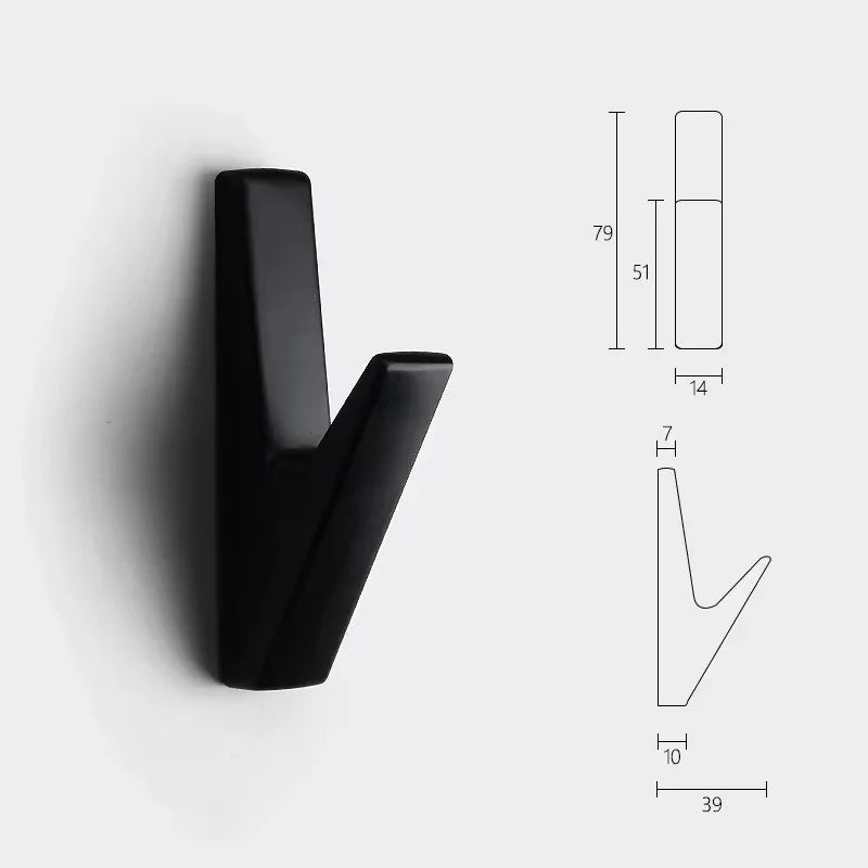 Wholesale Light Luxury Single Clothes Self Adhesive Towel Robe Hook Metal Coat Hook Towel Plastic Hook