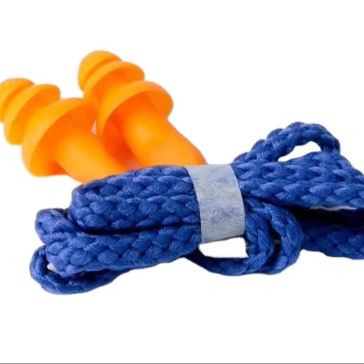Corded Ear Plugs Silicone Noise Reducing Blocking Cancelling Soft Reusable Rubber Hearing Protection Earplugs for Sports Racing