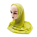Fantastic Hot Drill Rhinestone Shiny Fabric Plain Hijab Malaysia Chiffon Shawl