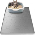 Lifetop Easy Clean Silicone Cat Litter Box Mat Large Silicone Cat Litter Mat 34" X 22" Waterproof Pet Mat
