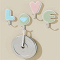 Hot Sale Acrylic Creative Hook Bedroom Kitchen Wall Punch-free Clothes Hook LOVE Combination Strong Sticky Hook