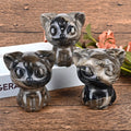 Wholesale Natural Crystal Animals Carved Natural Stone Flame Agate Cat Carving for Desk Decoration