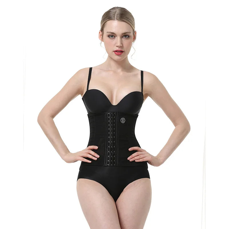 Women's 4XL Breathable Latex Waist Trainer Girdles Sequined Body Shaper with Reducer Shapewear Red Color