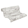 Made in Germany - Wallpaper rolls Stone Grey Grey White - Non Woven Vinyl - Wallpaper Stone Look for Walls - 1005 x 053 m