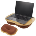Great Bamboo Lap Desk Portable Laptop Pillow Table with Cushion Platform Phone Holder Great Quality
