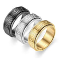 Popular Titanium Steel Ring for Men Stress-reducing Rotating Ring Fashionable Couple Ring Jewelry