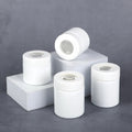 Wholesale Durable Food Grade Luxury Custom Opal White Glass Cosmetic Storage Jar Magnifying Child-Proof UV Proof Loose Powder
