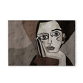 Made In Germany - Home Decor Canvas Picture Minimalist Abstract - Wall Painting Mural In Grey And Brown - Stretcher Frame Art
