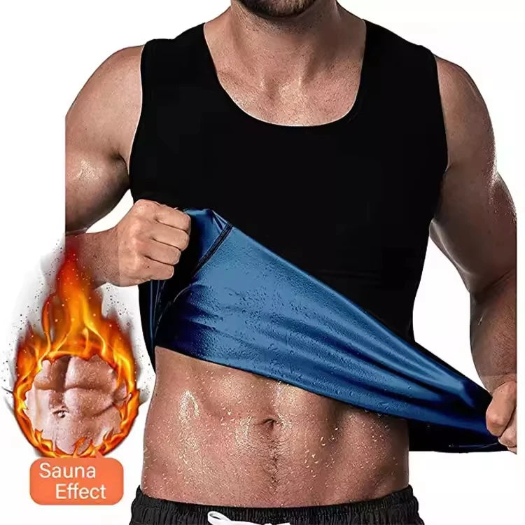 Men Sweat Sauna Vest Body Shaper Waist Trainer Slimming Tank Top Shapewear Corset Gym Underwear Fat Burn Workout Trimmer