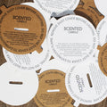 OEM ODM Eco-Friendly Logo Printing Recyclable White Cardboard Paper Candle Dust Cover Scented Cardboard Candle Dust Cover