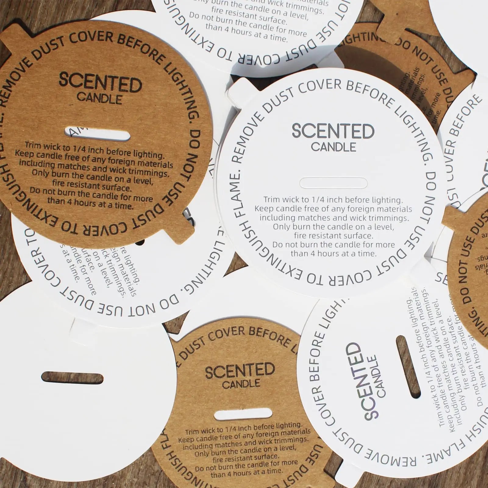 OEM ODM Eco-Friendly Logo Printing Recyclable White Cardboard Paper Candle Dust Cover Scented Cardboard Candle Dust Cover