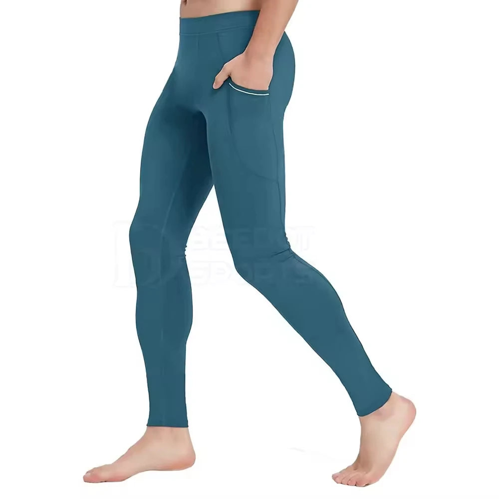 Custom Men's Compression Shorts High Waist Spandex/Nylon Drawstring Closure Quick Dry Breathable Sports Leggings Solid Pattern