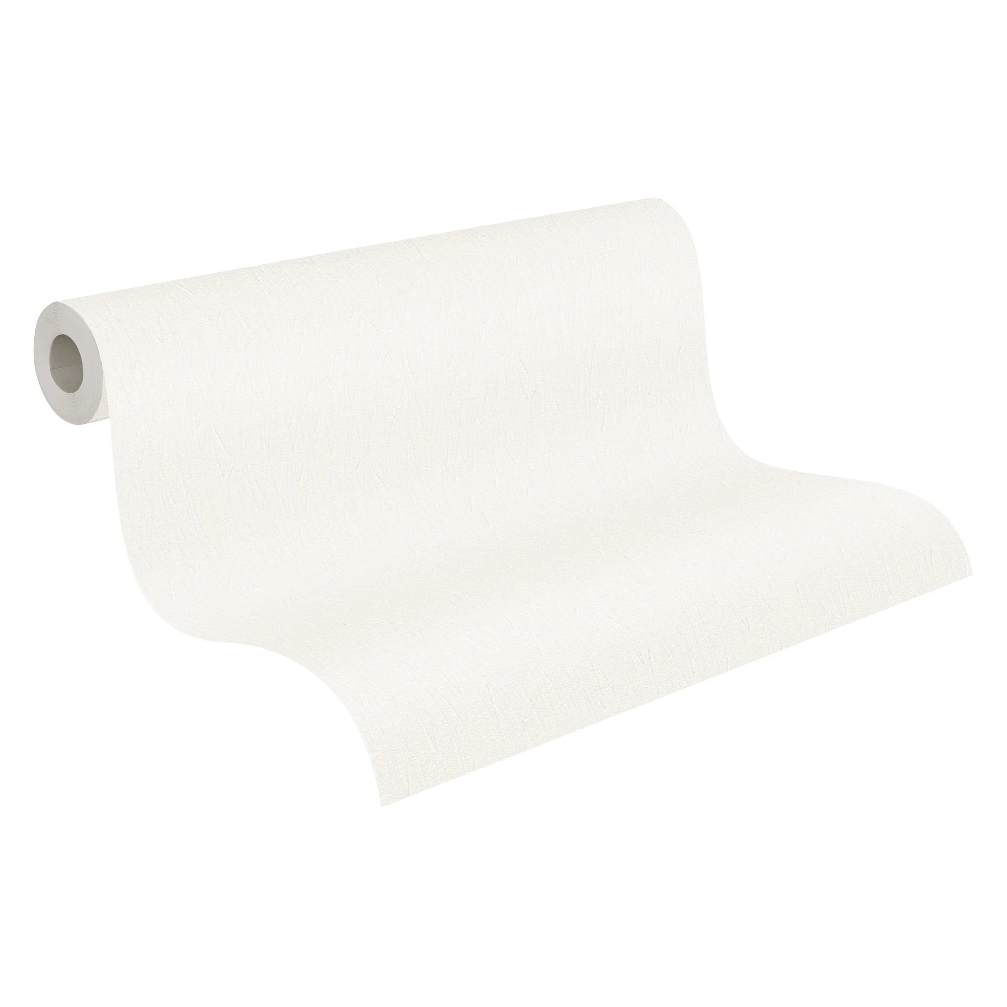 Modern Coatable Non Woven Vinyl Wallpaper Rolls-Highly Wash-Resistant & Light Resistant Paintable White 10.05x0.53m