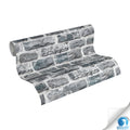 Made in Germany - Pre-Pasted Wallpaper Rolls Stone Grey Black - Non Woven Vinyl - Brick Wallpaper Pre-glued - 1005 x 053 m