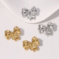 Beimai OEM Waterproof Stainless Steel Stud Earrings Simple and Elegant Bow Design Trendy Style for Gift