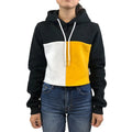 Women's Hoodies & Sweatshirts Long Sleeve Color Block Spliced Custom Hoodie Cheap Crop Hoodie Wholesale Clothing