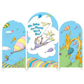 Customized Oh Baby the Place You'll Go Birthday Baby Shower Theme Background Fabric Cover for Party Decoration for Party Event
