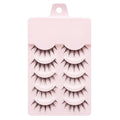 Wholesale 5 Pairs 3D Natural Eyelashes Manga Lashes with pink Tray