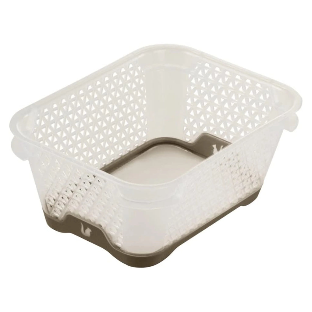 Mini Basket Non-Slip DIN A7 16 x 12 x 7 cm Jonas Transparent/Brown