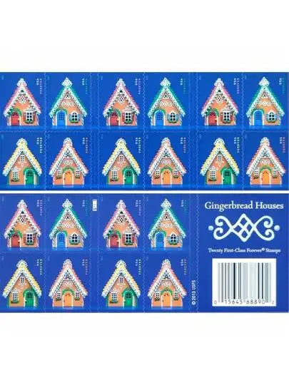 Hot Supplier Us Christmas Gift Postage Mailing Stamps Sticker in Bulk Coworkers Gift Outdoor Christmas Decoration Stamp Stickers