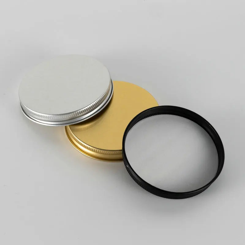 70-400 Customized Health Product Packaging Premium Luxury Covers Metal Candle Lid Gold Shiny Aluminium Lid