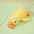Durable Chew-Resistant Teething Sound-Making Plush Sleep Companion Duck Dog Toy