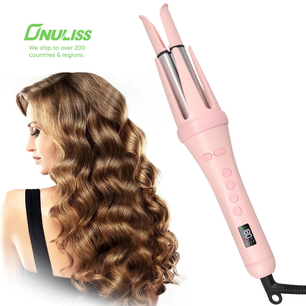 Hair Accessories Curling Irons Large Rotating Barrel Curling Iron Wand Automatic Auto Hair Curler 360 with Cord