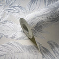 Germany Made Modern Damask White Silver Cream Non Woven Vinyl Wallpaper Rolls Sound-Absorbing 0.53x10.05m Household Use for