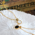 Women's Stainless Steel Clavicle Chain Natural Shell White Fritillaria Pendant Gold Necklace Fashion Jewelry Necklace