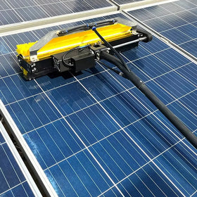 High Efficiency Electric Solar Panel Cleaning Machine with Telescopic Rods 3.5m 5.5m 7.5m and Roller Brushes