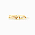 Low MOQ Wholesale Crystal Lovers Knot Ring 925 Sterling Silver Elegant
