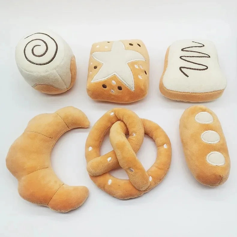 2025 New Design Eco-Friendly Cartoon Lovely Super Soft Croissant Pretzel Kitten Plush Catnip-fueled Interactive Fun Direct China