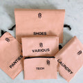 Gentle Pink Collection Cotton Travel Organizer Foldable Travel Dust Bag 4-pack pink Set Super Hot