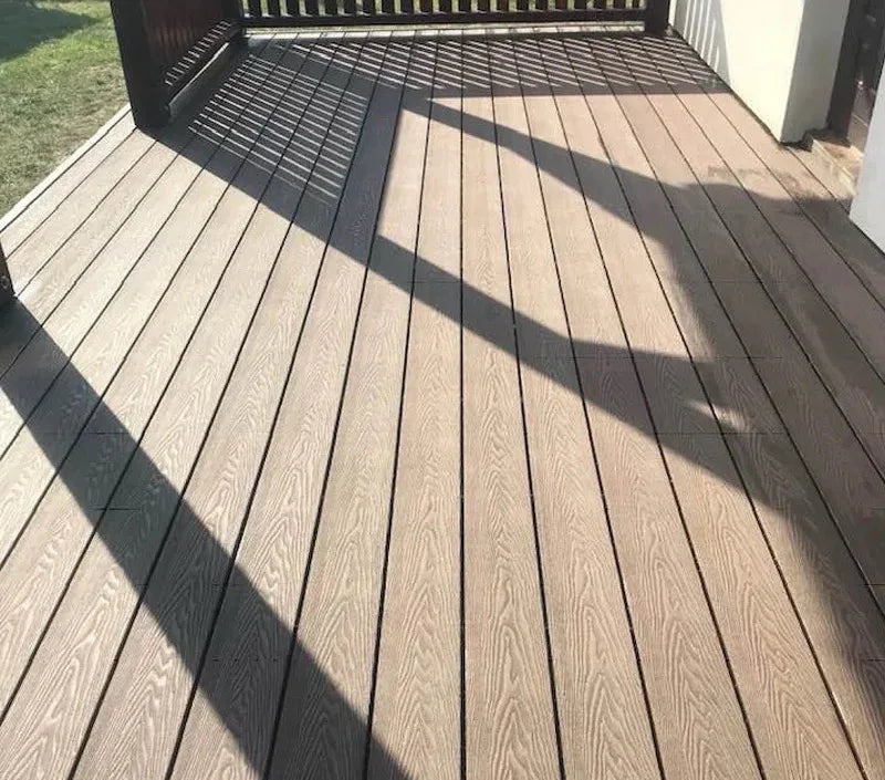 China Factory Direct WPC Outdoor Deep Embossed Waterproof Deck Flooring Non-Slip Wood Plastic Composite Garden Kitchen Modern